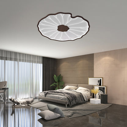 Lotus Leaf Acrylic Rustic Metal Ceiling Lamp