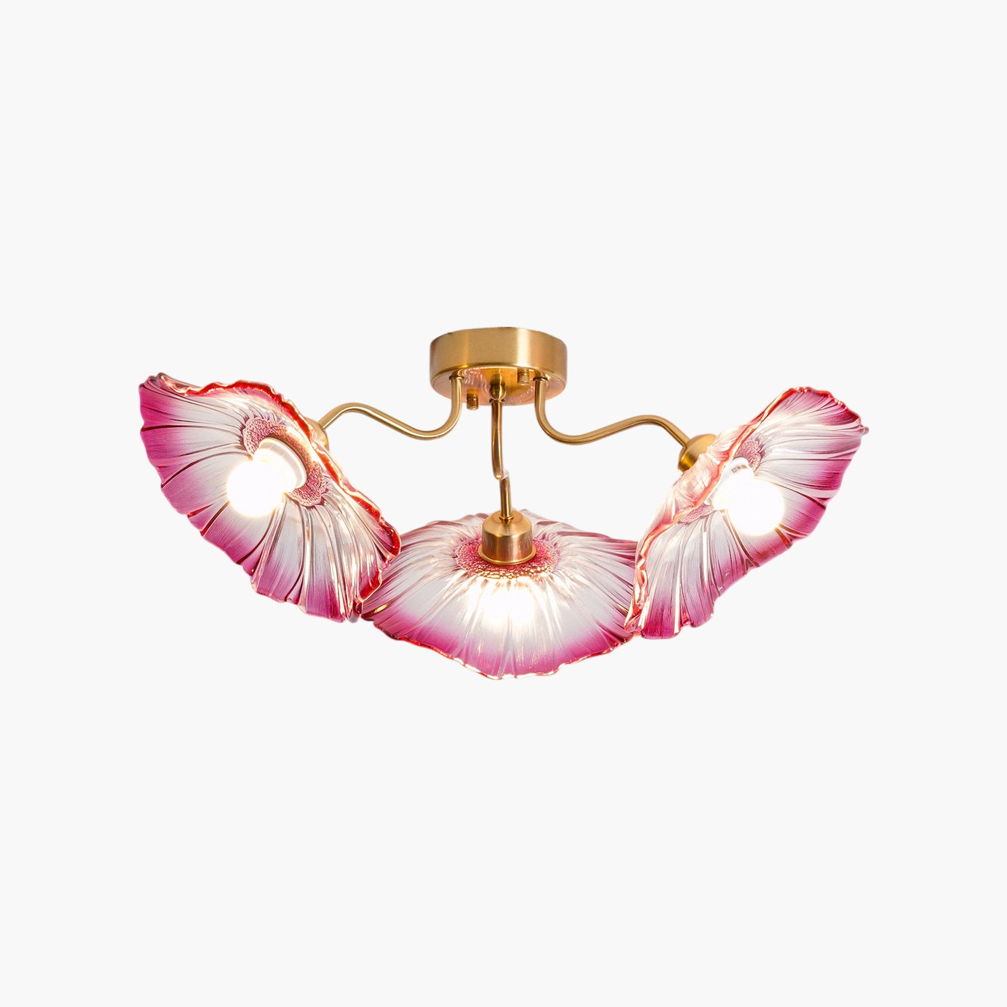 Lotus Leaf Eclectic Crystal Ceiling Lamp