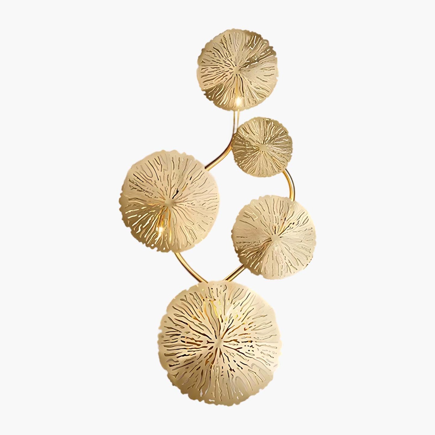 Lotus Leaf Modern Brass Wall Sconce