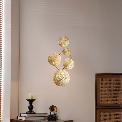 Lotus Leaf Modern Brass Wall Sconce