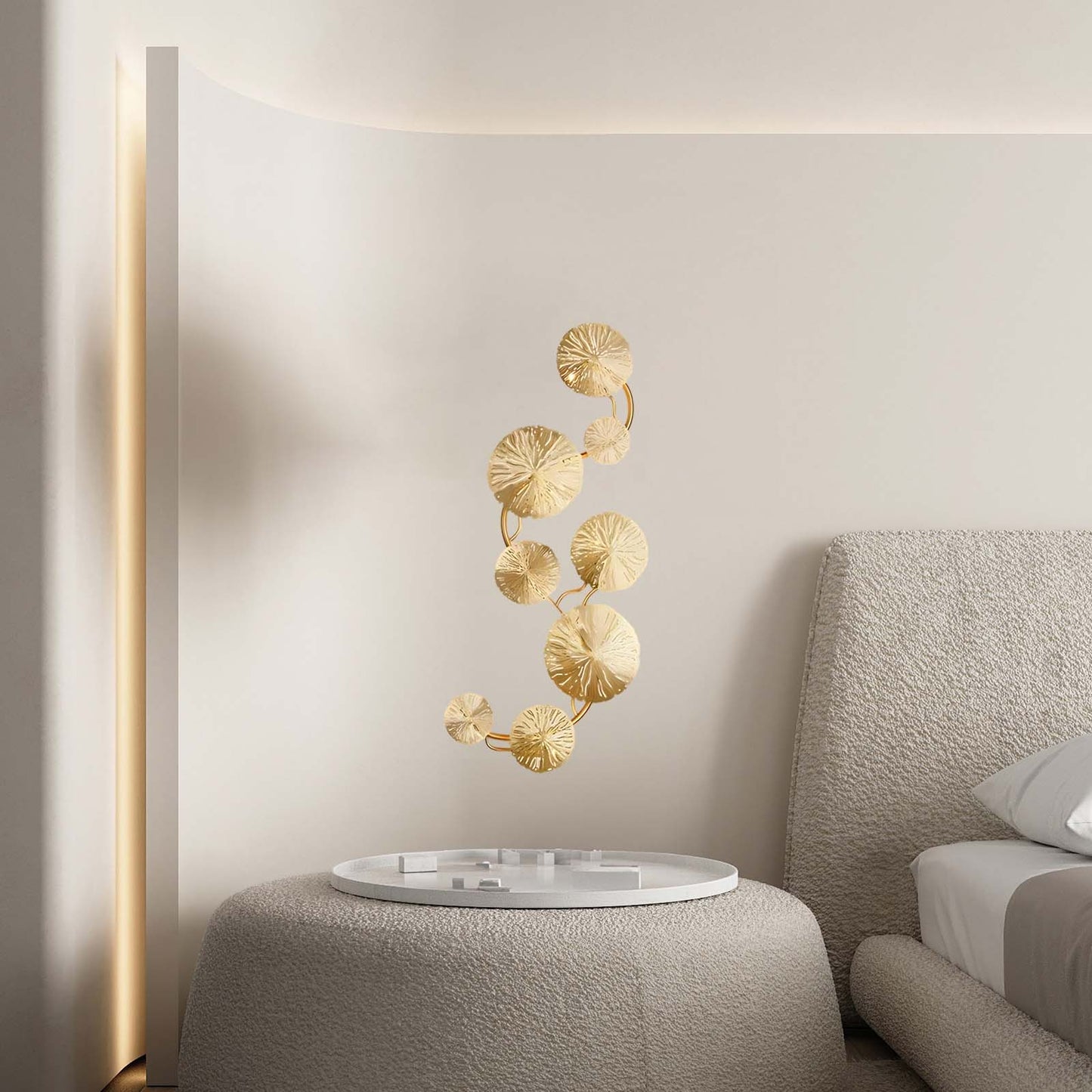 Lotus Leaf Modern Brass Wall Sconce