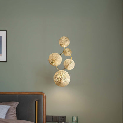 Lotus Leaf Modern Brass Wall Sconce