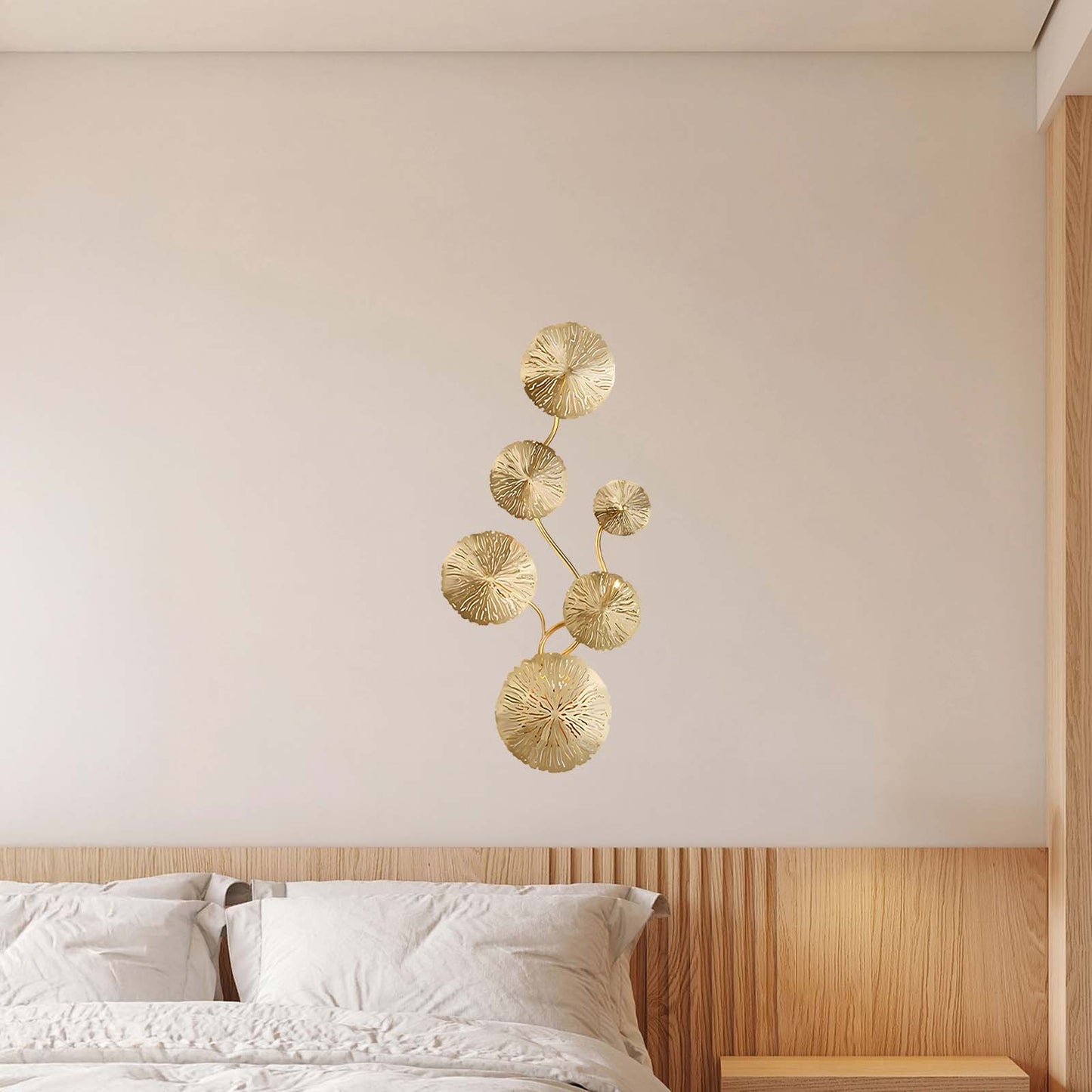 Lotus Leaf Modern Brass Wall Sconce