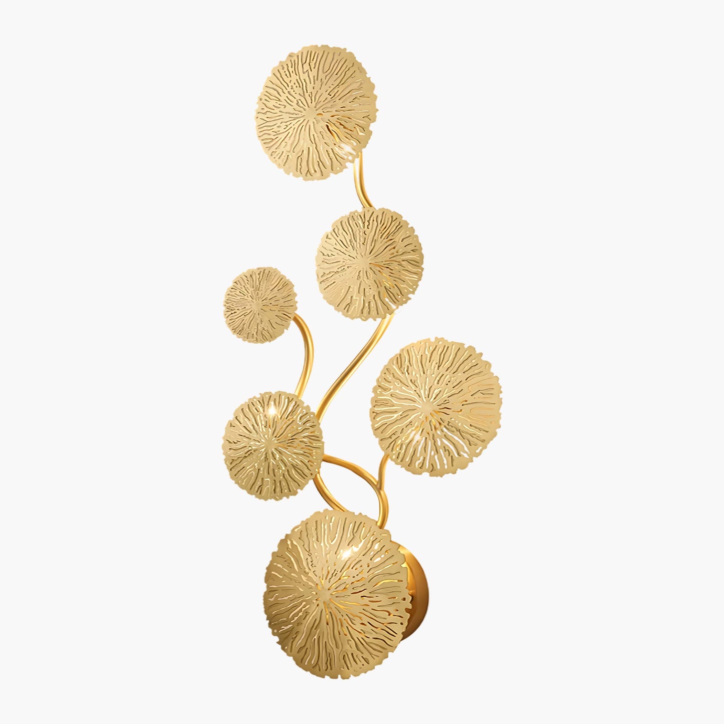 Lotus Leaf Modern Brass Wall Sconce