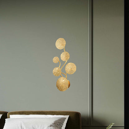 Lotus Leaf Modern Brass Wall Sconce