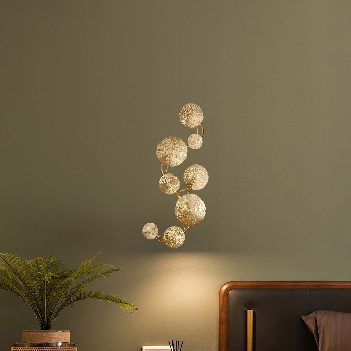 Lotus Leaf Modern Brass Wall Sconce