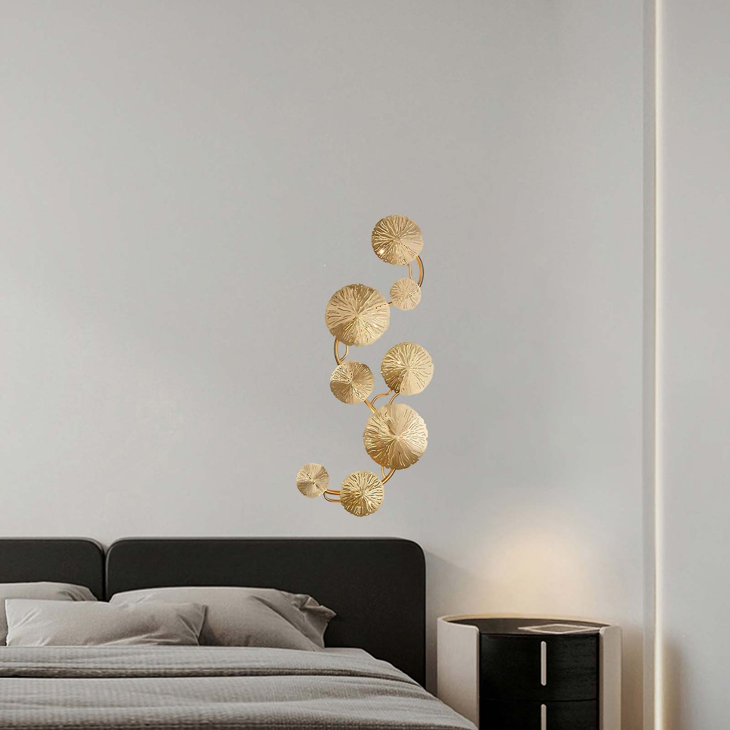 Lotus Leaf Modern Brass Wall Sconce