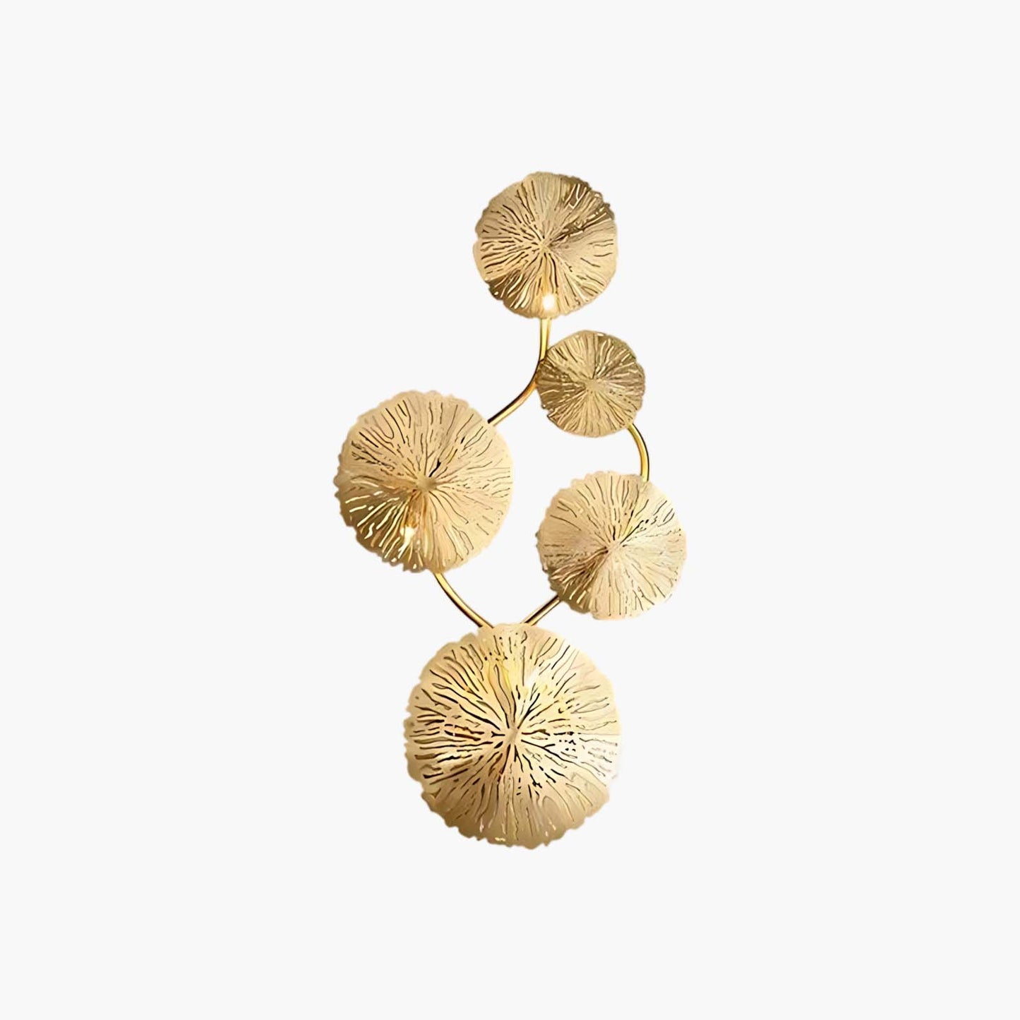 Lotus Leaf Modern Brass Wall Sconce