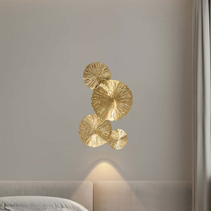 Lotus Leaf Modern Brass Wall Sconce