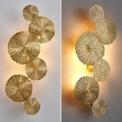 Lotus Leaf Modern Brass Wall Sconce