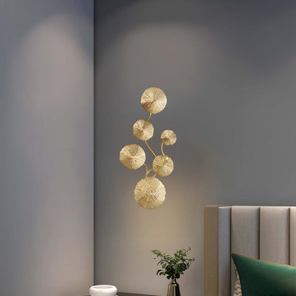 Lotus Leaf Modern Brass Wall Sconce