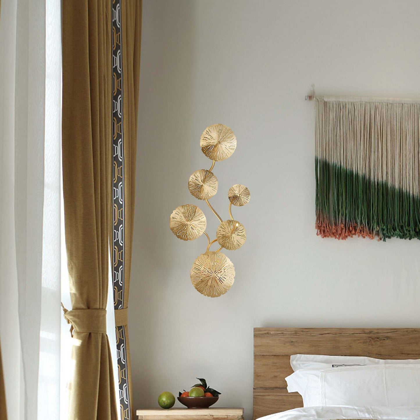 Lotus Leaf Modern Brass Wall Sconce