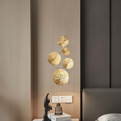 Lotus Leaf Modern Brass Wall Sconce