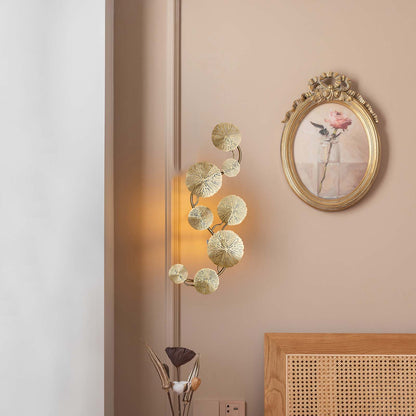 Lotus Leaf Modern Brass Wall Sconce