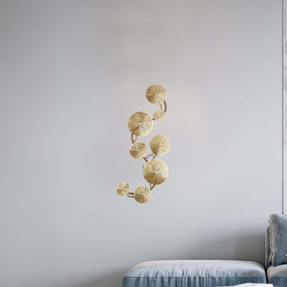 Lotus Leaf Modern Brass Wall Sconce