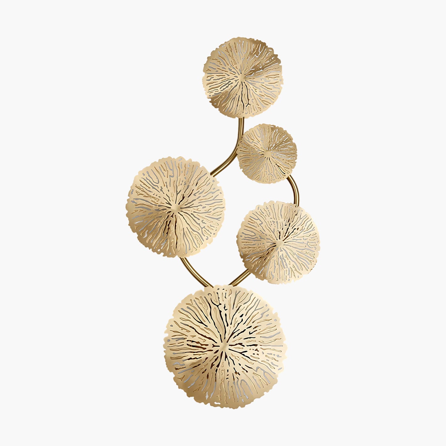 Lotus Leaf Modern Brass Wall Sconce