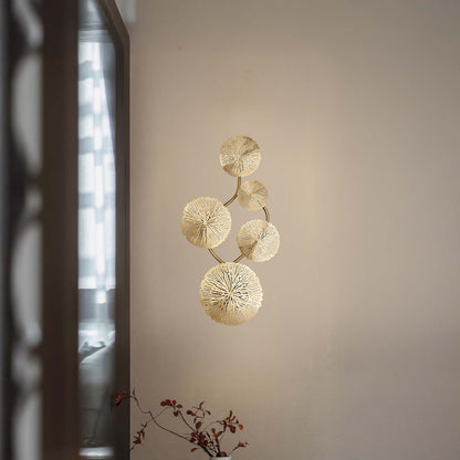 Lotus Leaf Modern Brass Wall Sconce