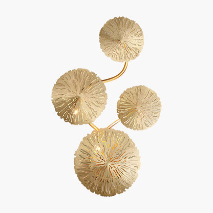 Lotus Leaf Modern Brass Wall Sconce