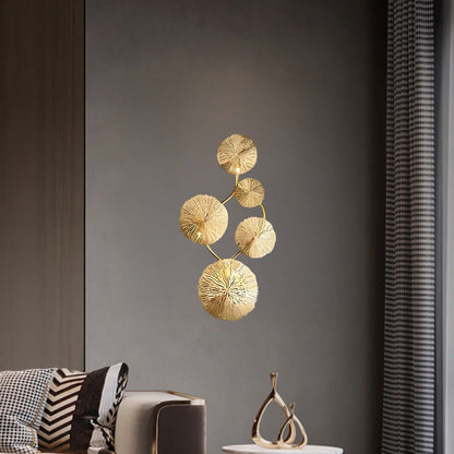 Lotus Leaf Modern Brass Wall Sconce