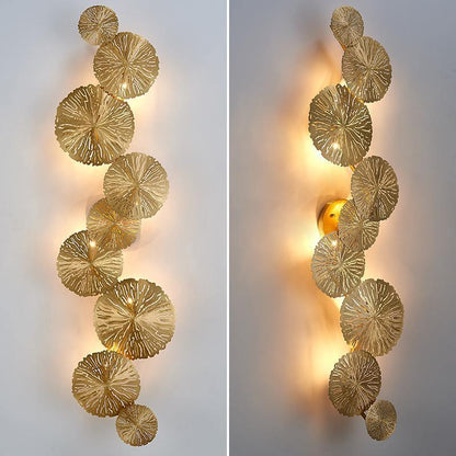 Lotus Leaf Modern Brass Wall Sconce