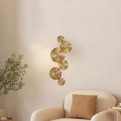 Lotus Leaf Modern Brass Wall Sconce