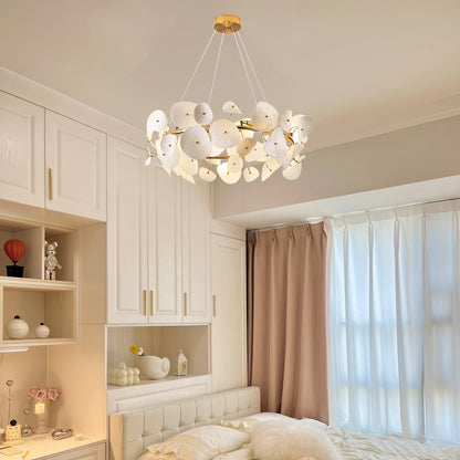 Lotus Petal Contemporary Metal Chandelier