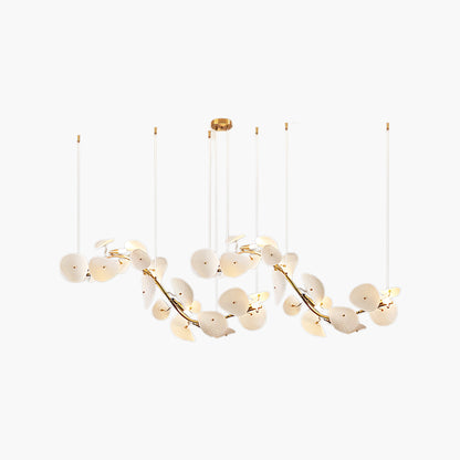 Lotus Petal Contemporary Metal Chandelier