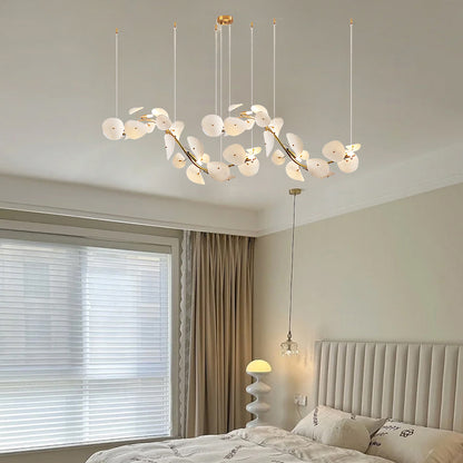 Lotus Petal Contemporary Metal Chandelier