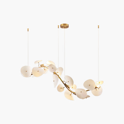 Lotus Petal Contemporary Metal Chandelier