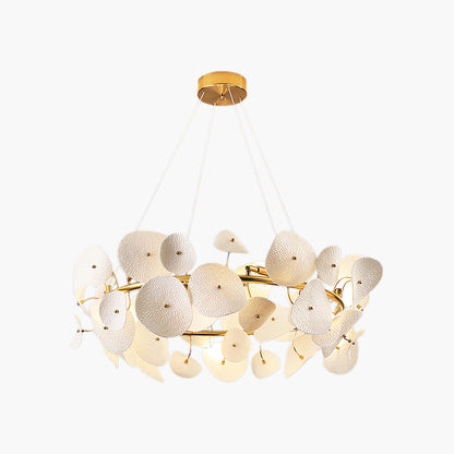 Lotus Petal Contemporary Metal Chandelier