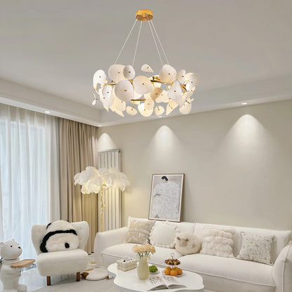 Lotus Petal Contemporary Metal Chandelier