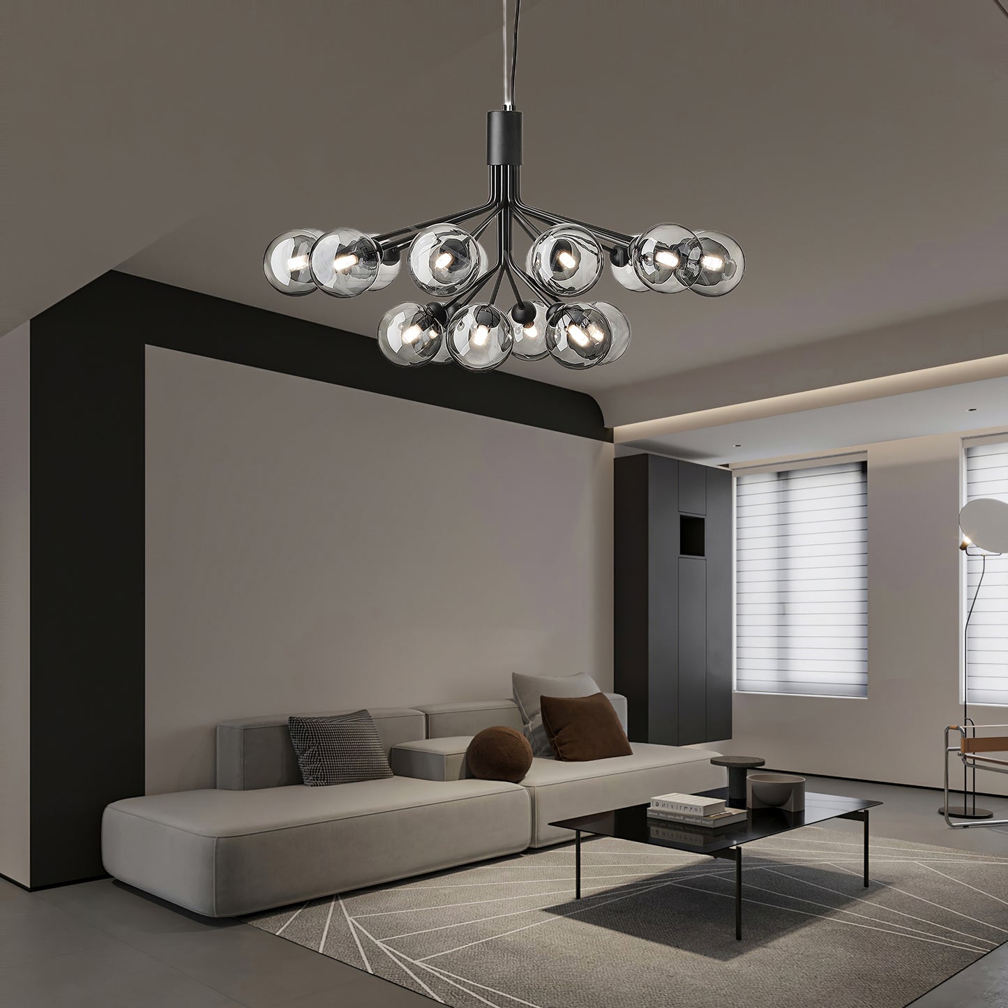 Lumiflora Minimalist Crystal Chandelier