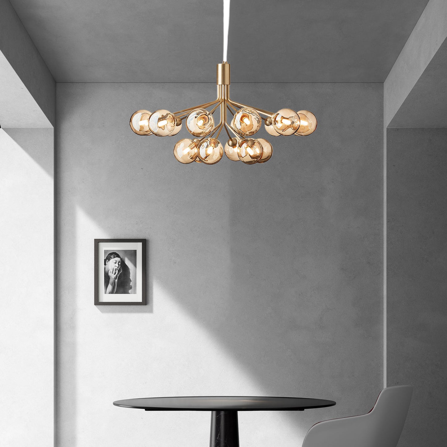 Lumiflora Minimalist Crystal Chandelier