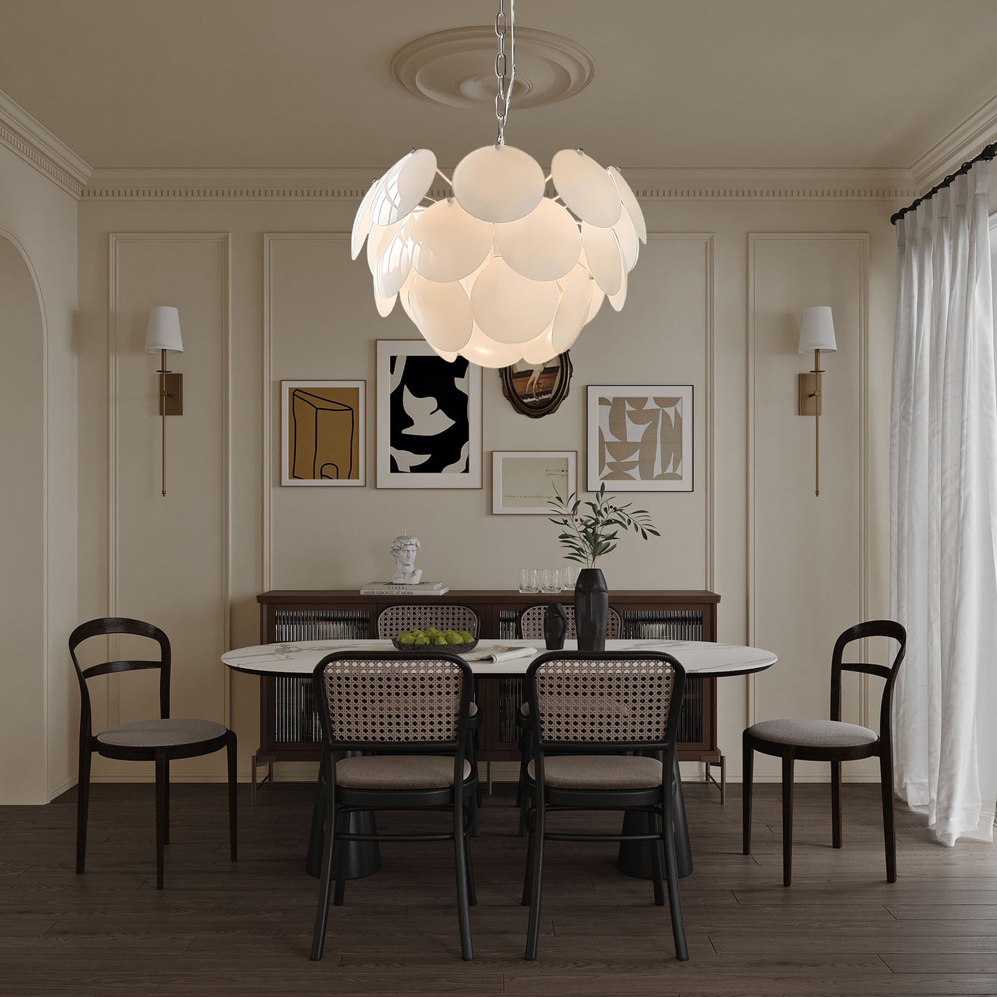 Luminous Petal Modern Crystal Chandelier