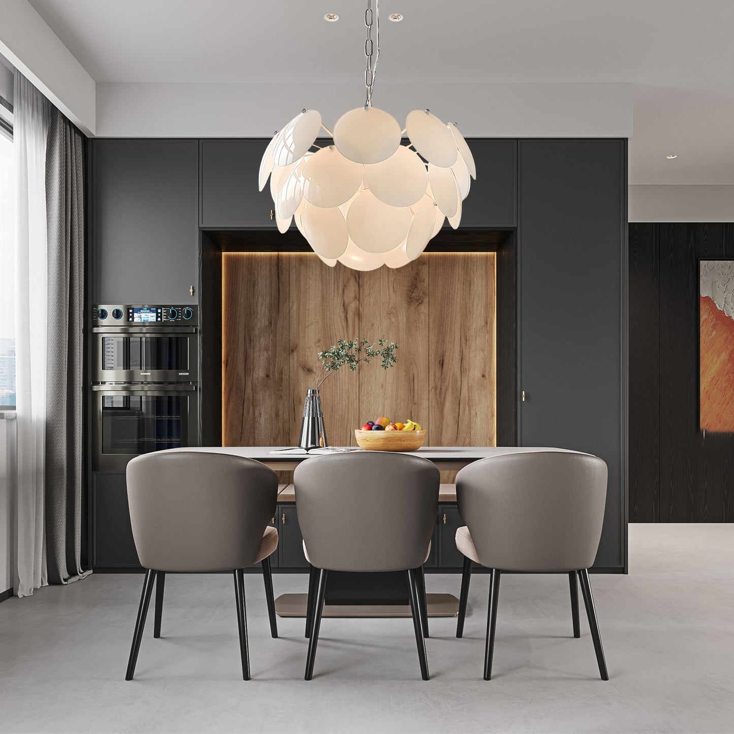 Luminous Petal Modern Crystal Chandelier