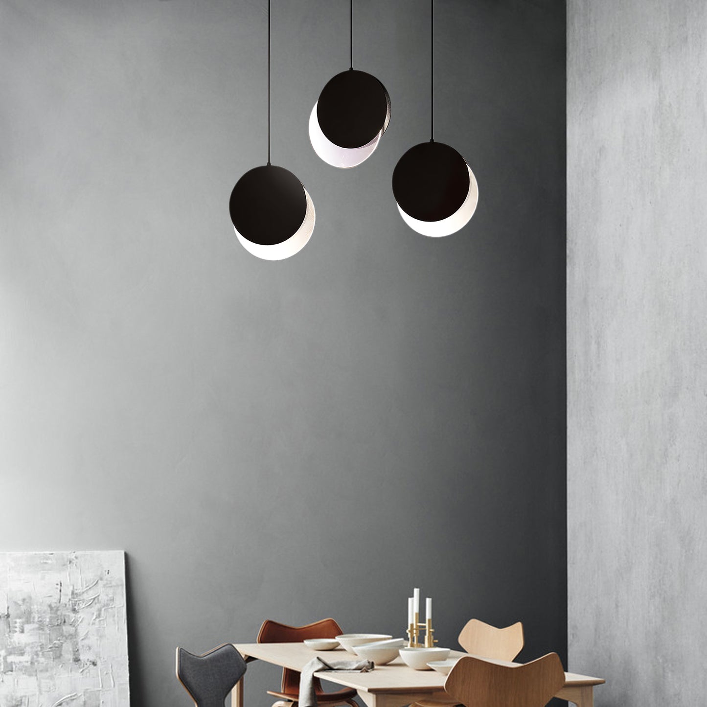 Lunar Eclipse Eclectic Metal Pendant Light