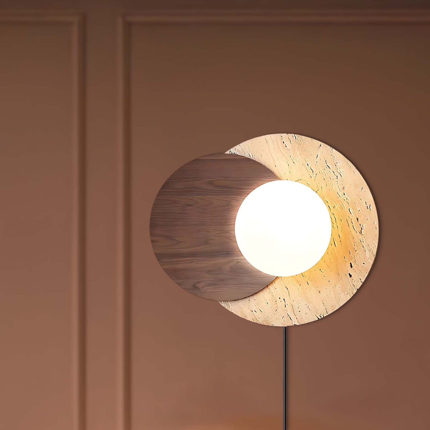 Lunar Eclipse Plug-in Modern Crystal Wall Lamp