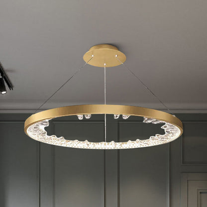 Circle Crystal Luxury Metal Chandelier