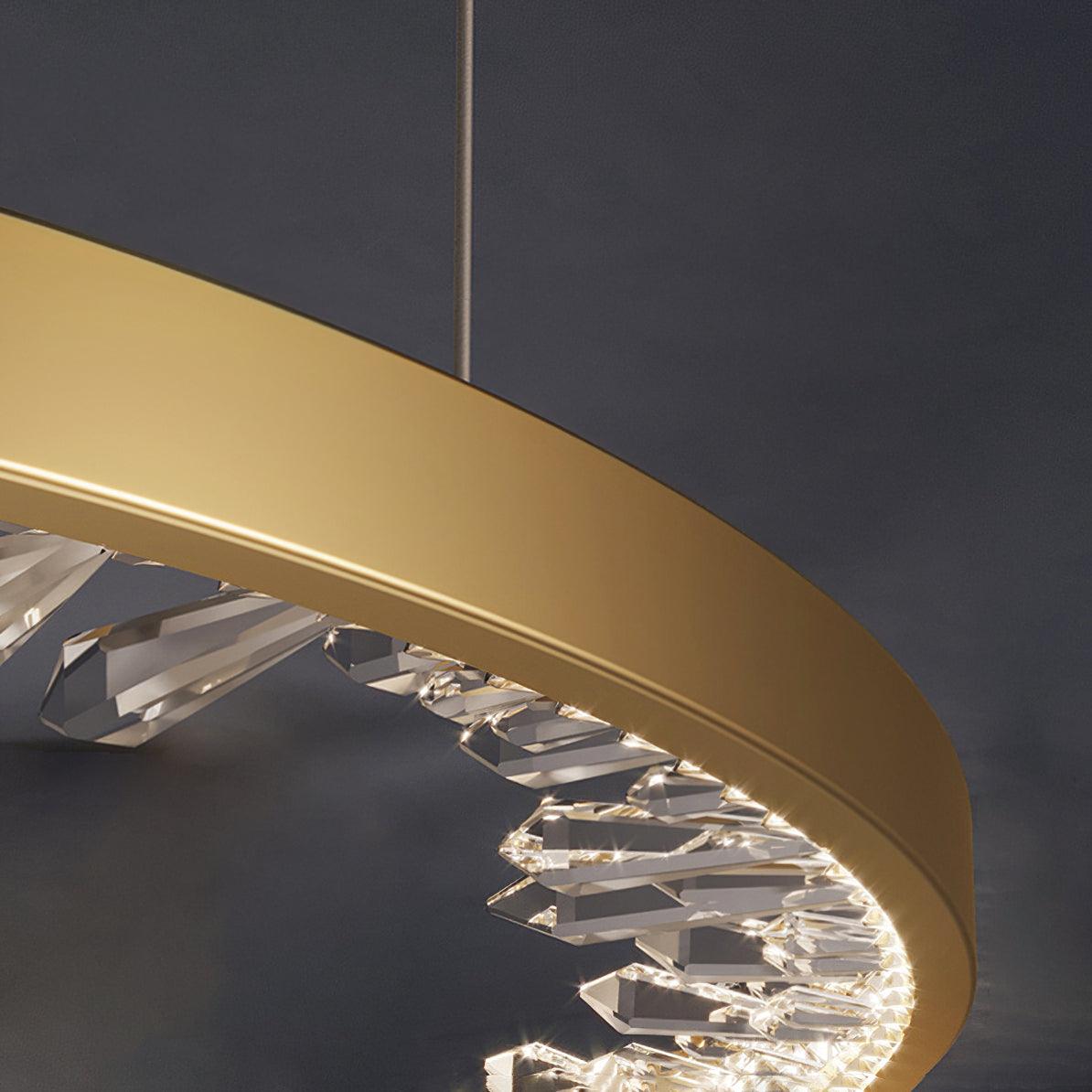 Circle Crystal Luxury Metal Chandelier