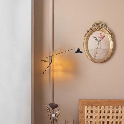 Mantis Arm Eclectic Metal Wall Lamp