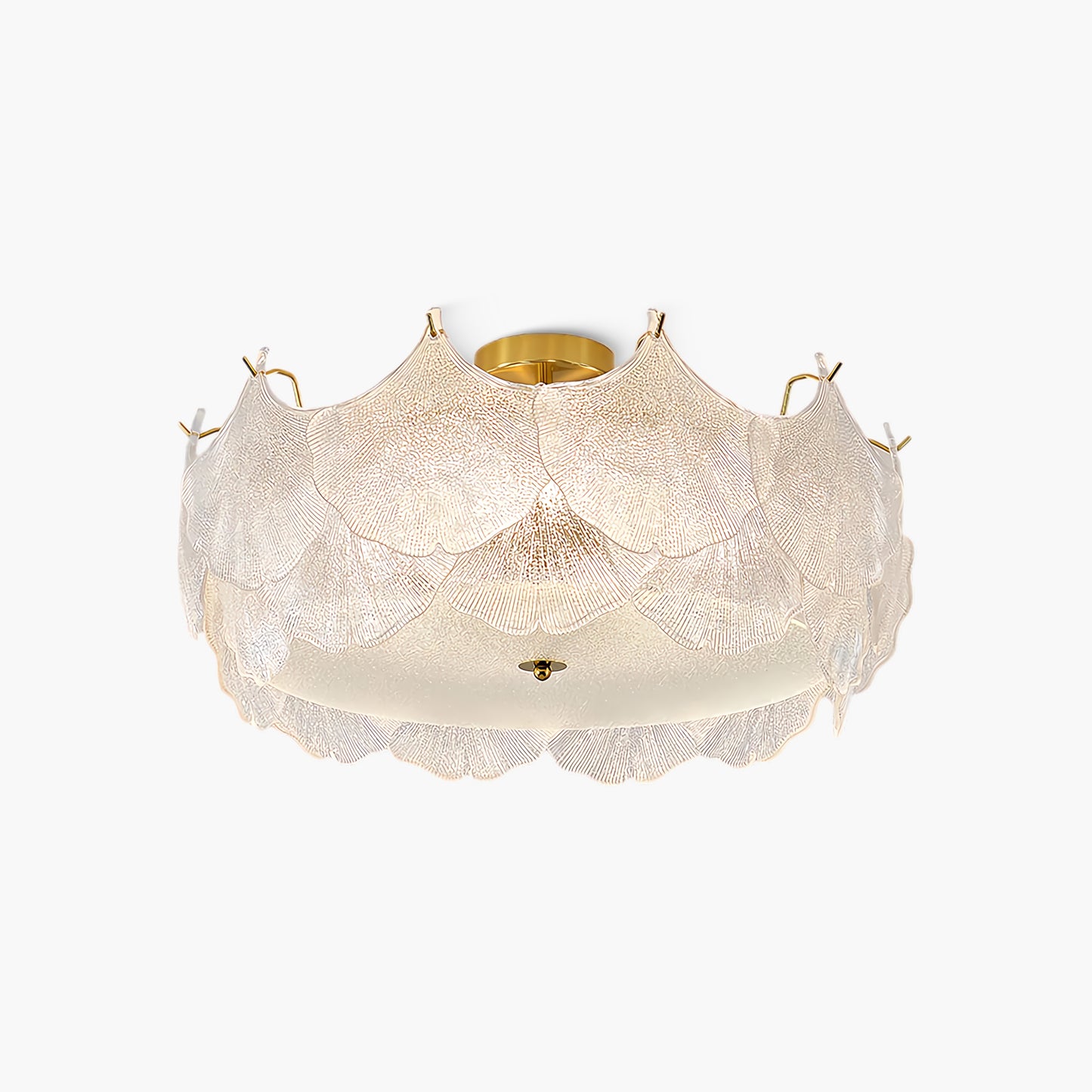 Maple Leaf Cluster Eclectic Crystal Ceiling Light