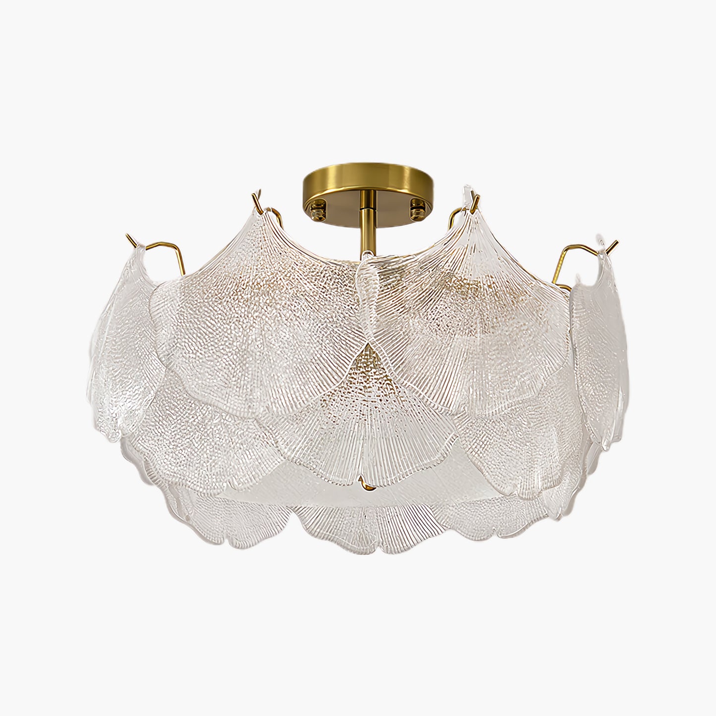 Maple Leaf Cluster Eclectic Crystal Ceiling Light