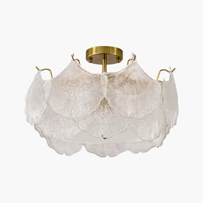 Maple Leaf Cluster Eclectic Crystal Ceiling Light