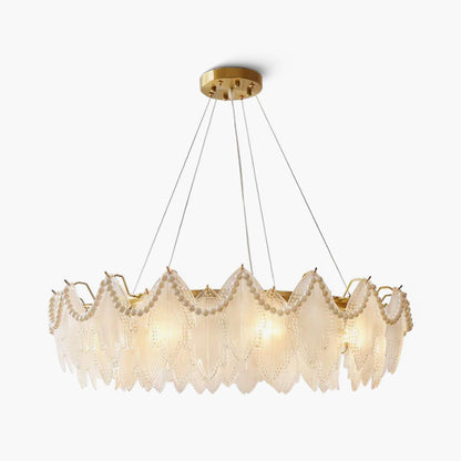 Maple Leaf Eclectic Crystal Chandelier