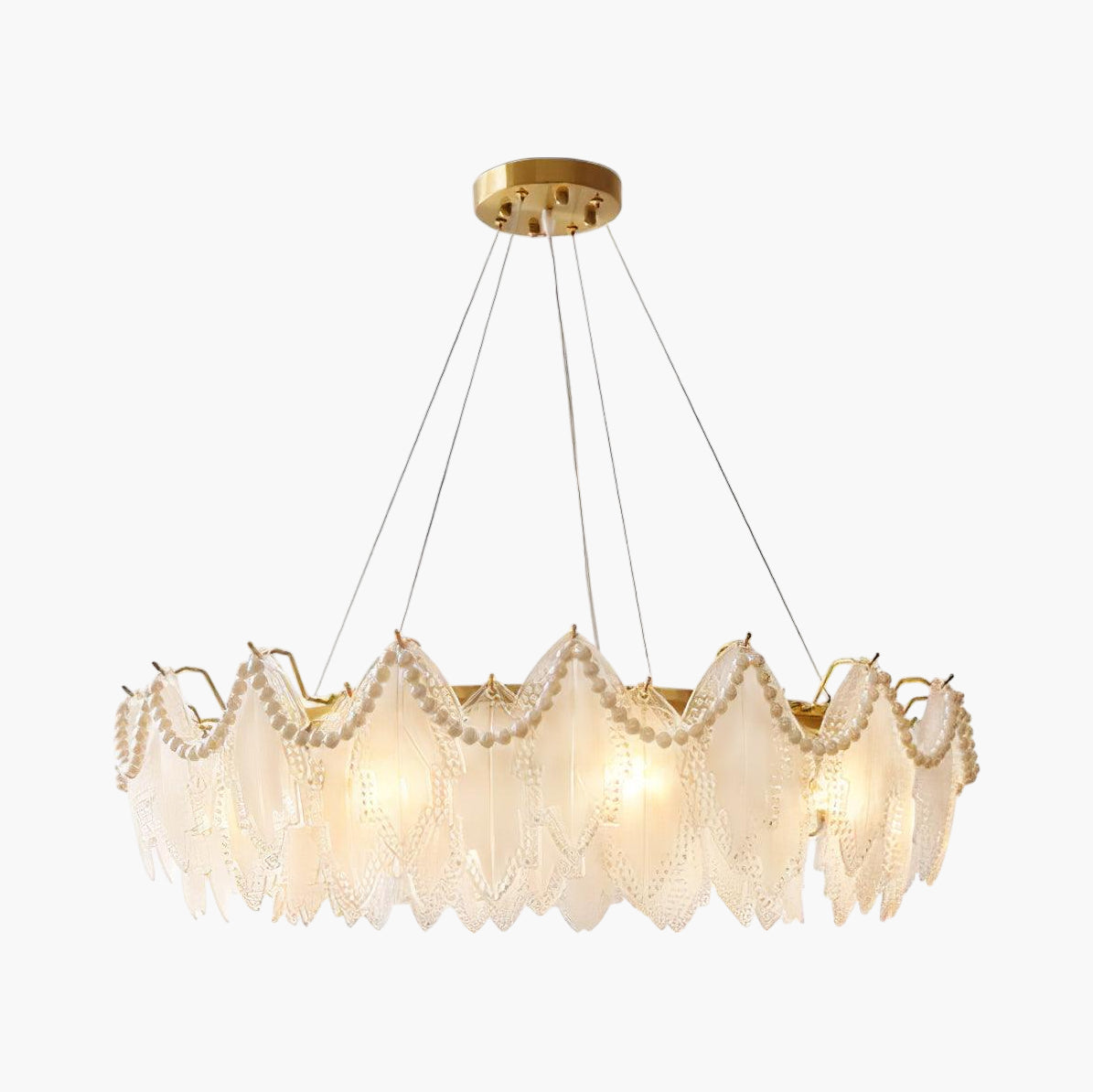 Maple Leaf Eclectic Crystal Chandelier