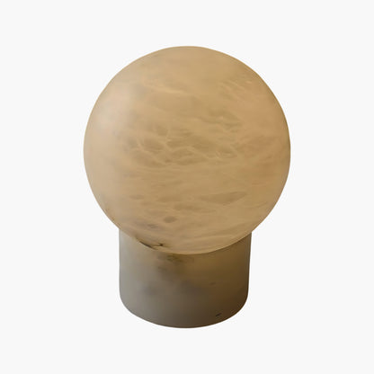 Marble Ball Eclectic Metal Table Lamp