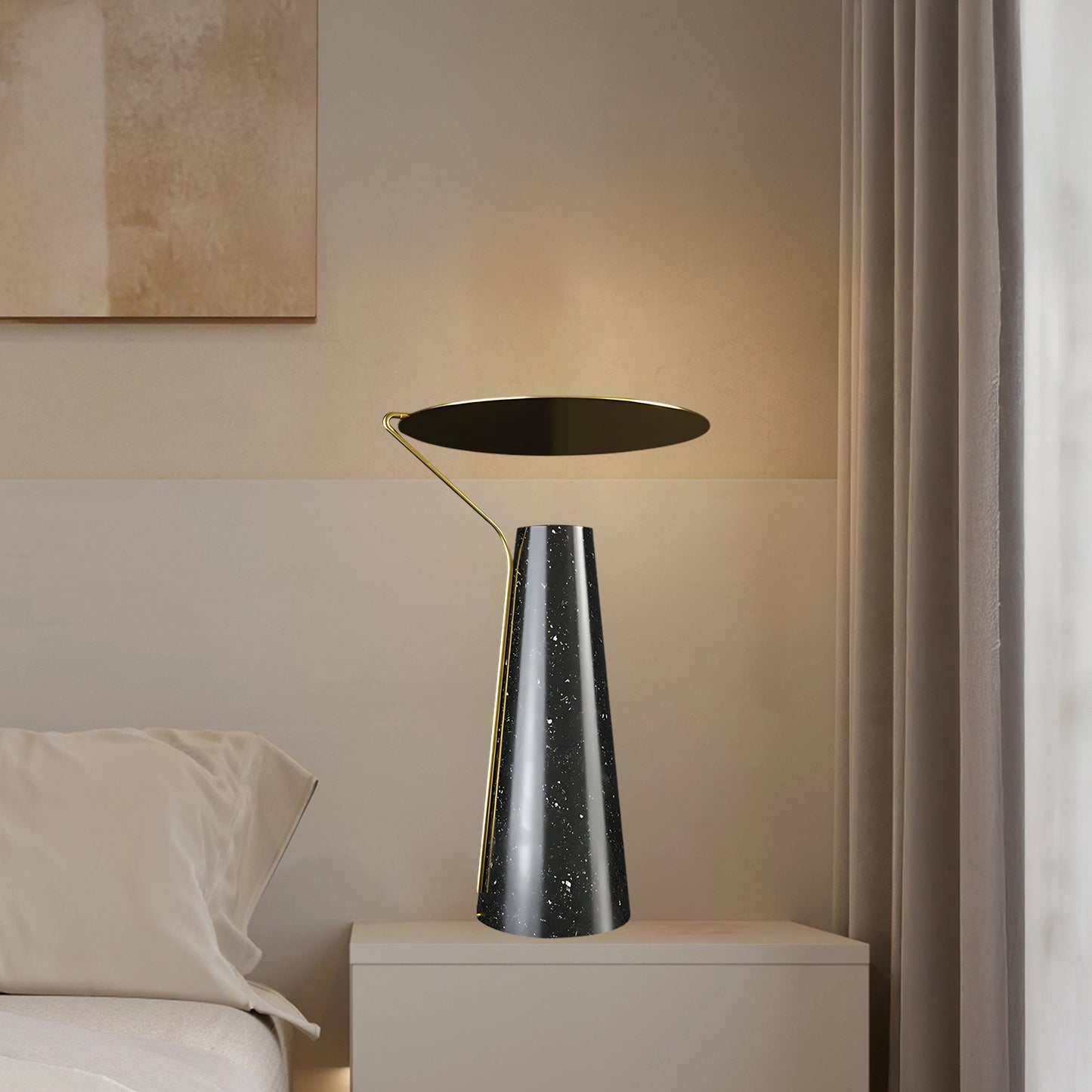 Marble Coffee Modern Metal Table Lamp