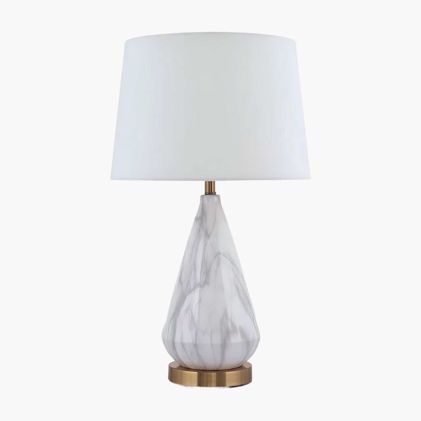 Marble Diamond Eclectic Metal Table Lamp