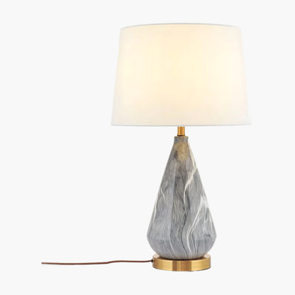 Marble Diamond Eclectic Metal Table Lamp