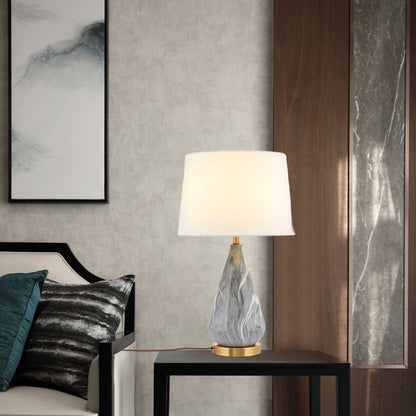 Marble Diamond Eclectic Metal Table Lamp